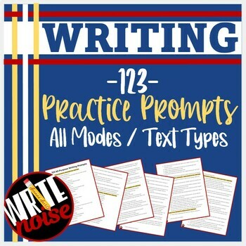 Preview of ELA WRITING 123 Prompts: Descriptive, Explanatory, Narrative, & Persuasive