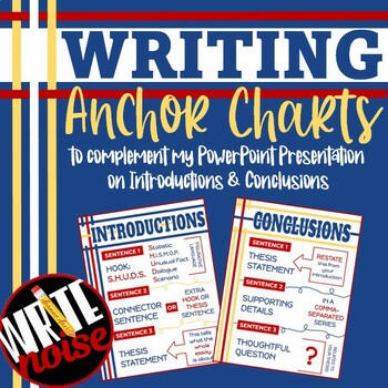Preview of ELA WRITING Introductions & Conclusions 2 ANCHOR CHARTS Supplement to PPT