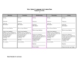 ELA Weekly Lesson Plan Template