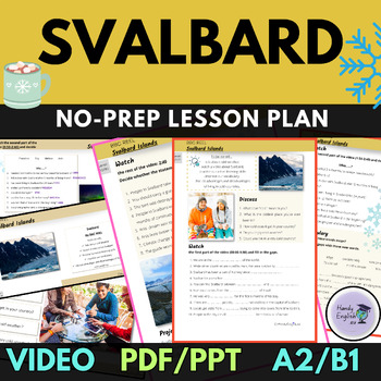 Preview of ELA: Winter-themed video-based listening worksheets with speaking/vocabulary