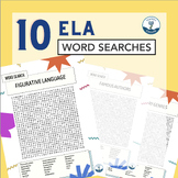 ELA Word Search Bundle - End of the Year / After Testing Activity