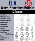 ELA Language Arts Word Search: Character Traits, Collectiv