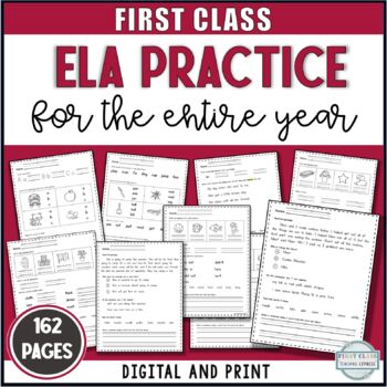 Preview of ELA Worksheets for Entire Year - Phonics, Grammar, Reading, etc - Skill Building