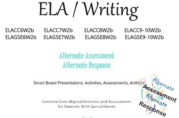Preview of ELA Writing Alternate Assessments for Special Education Autism