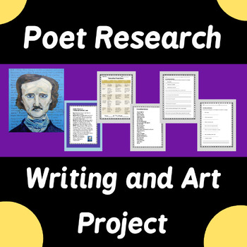 Preview of Famous Poet Research Project ELA Art Cotaught sped Writing Middle High School