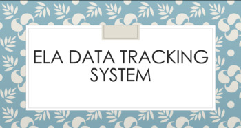 Preview of ELA Writing Data Tracking Master Spreadsheet
