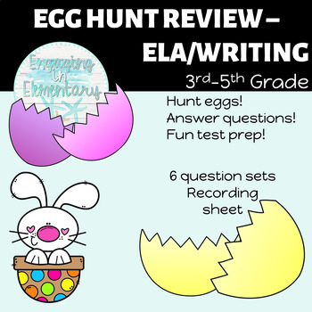 Preview of ELA-Writing Review Easter Egg Hunt