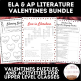 ELA and AP Lit Valentine's Day Bundle | Puzzle, Game, Acti