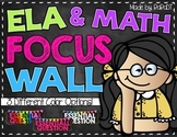*Editable* ELA and Math Focus Wall Headers {Black and Brig