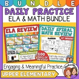 ELA and Math Spiraled Review Bundle Makes great packets fo