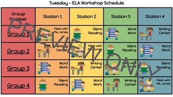 Preview of ELA and Math Workshop Schedule