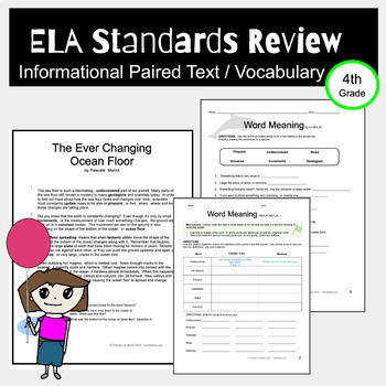 Preview of ELA informational paired text,  enrichment,  grammar,  writing prompt