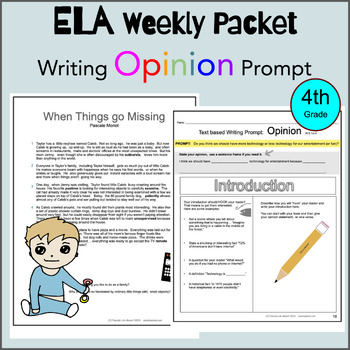 Preview of Opinion writing,  theme/moral, Inference, grammar, centers