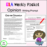 ELA packet w/opinion prompt,  sentence structure,  enrichm