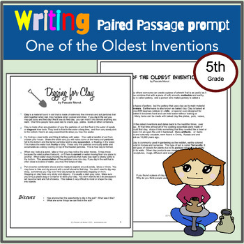 Preview of ELA paired passage writing prompt, Enrichment, test prep, Sentence structure