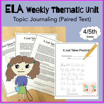 Preview of ELA paired passages with informational writing prompt, enrichment, Journaling