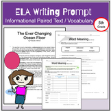 ELA paired passages writing prompt,  enrichment,  vocabula