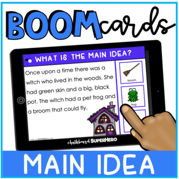 Preview of ELA set one: Main Idea Boom Cards™ {distance learning}