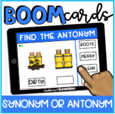 ELA set two: Synonyms and Antonyms BOOM CARDS {distance learning}