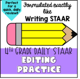 RLA STAAR 2.0 Editing Review Practice 4th Grade