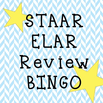 Preview of 6-8 ELAR STAAR Review BINGO