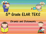 5th Grade ELAR I Can Statements