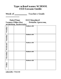 ELD/ELL editable lesson plan form