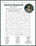 ELEANOR ROOSEVELT Biography Word Search Puzzle Worksheet Activity