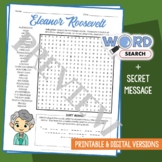 ELEANOR ROOSEVELT Word Search Puzzle Activity Vocabulary W