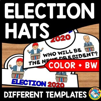 Preview of 2020 PRESIDENTIAL ELECTION 2020 DAY ACTIVITY CRAFT CROWNS HAT TEMPLATES