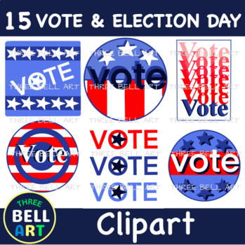 Preview of ELECTION Day and VOTE Color Clipart