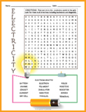 ELECTRICITY & MAGNETISM Word Search Worksheet Activity - 4