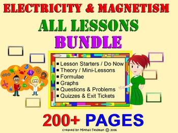 Preview of ELECTRICITY and MAGNETISM BUNDLE: All-You-Need Lessons & Assessment 30% SAVINGS!