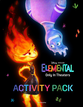 Preview of ELEMENTAL (2023) ACTIVITY SHEETS: Maze, Spot the difference,Connect the dots etc