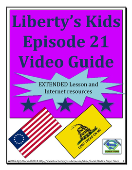 Preview of ELEMENTARY- Liberty's Kids Video Guide #21 Sybil Ludington