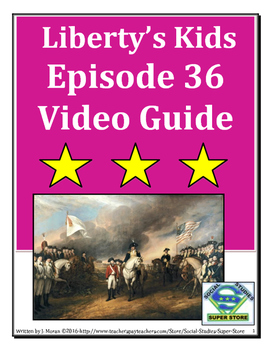 Preview of ELEMENTARY- Liberty's Kids Video Guide #36 - Yorktown