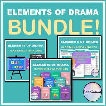 Preview of ELEMENTS OF DRAMA BUNDLE - POSTERS / GAMES / ACTIVITIES