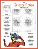 ELEMENTS OF SCIENCE FICTION Word Search Puzzle Worksheet Activity
