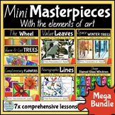 ELEMENTS of ART MEGA BUNDLE 7 individual art lesson tutori