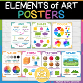 ELEMENTS of ART Posters – Elementary Art Curriculum – Art 