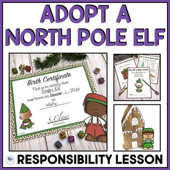Preview of Elf Day Activities Roles And Responsibility Games December Writing Prompt