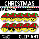 ELF-MOJIS CHRISTMAS Clip Art