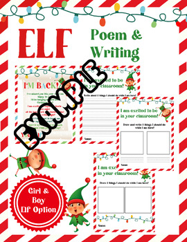 ELF Return- Poem and Writing Pages- Daily Class Writing! by Amber Lorenzo