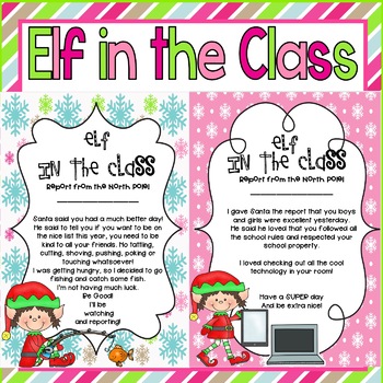 ELF in the CLASS! Christmas Fun! by Kinderworld Teacher--Jaimie Knudson