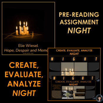 Preview of ELIE WIESEL | PRE-READING ACTIVITY FOR NIGHT AND WRAP UP ACTIVITY FOR NIGHT