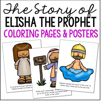 Download ELISHA THE PROPHET Bible Story Coloring Pages and Posters, Craft Activity