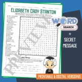 ELIZABETH CADY STANTON Word Search Puzzle Activity Workshe