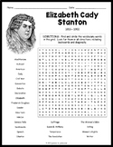 ELIZABETH CADY STANTON Word Search Puzzle Worksheet Activity