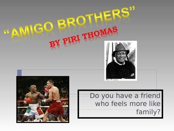 Preview of ELL Activities for "Amigo Brothers" by Piri Thomas