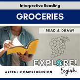 ELL | Artful Reading Comprehension - Groceries (EDITABLE!)